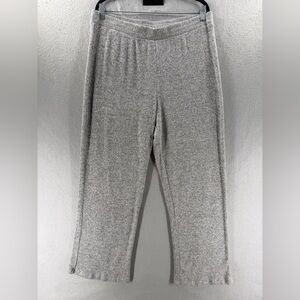 Tahari Lounge Pajama Pants Womens XL Gray Ribbed Minimalist Soft Cozy Soft-Girl